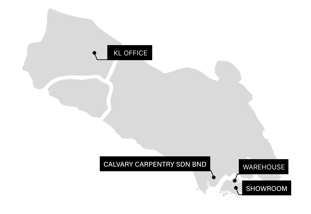 Map showing our locations in Malaysia and Singapore